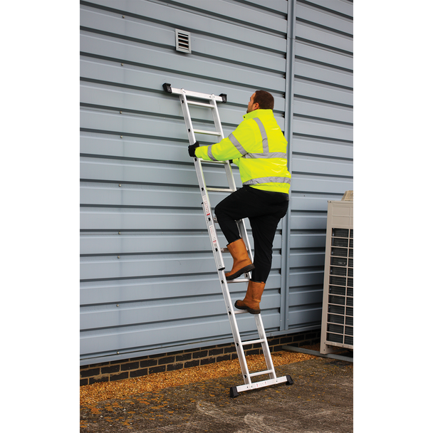 Sealey ASCL2 | Scaffold Ladder 4-Way Aluminium - EN 131