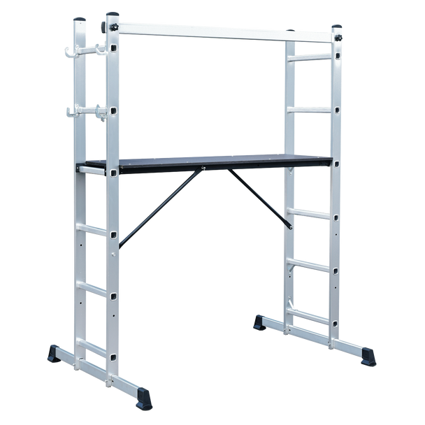 Sealey ASCL2 | Scaffold Ladder 4-Way Aluminium - EN 131