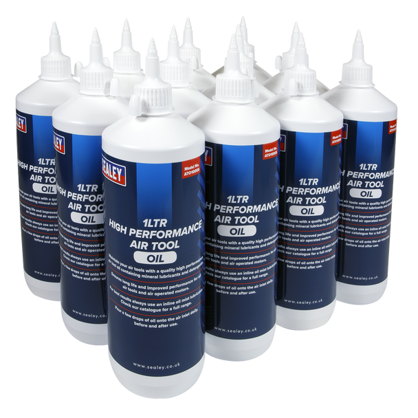 Sealey ATO/1000 │Air Tool Oil 1L - Pack of 12