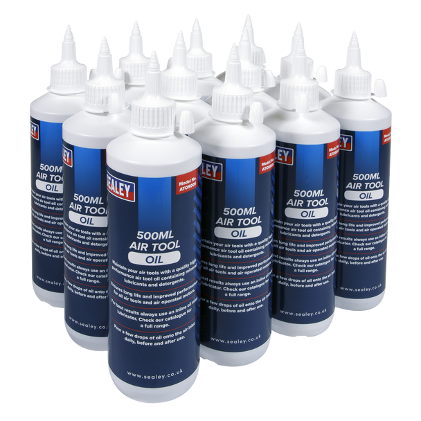 Sealey ATO/500 │Air Tool Oil 500ml - Pack of 12