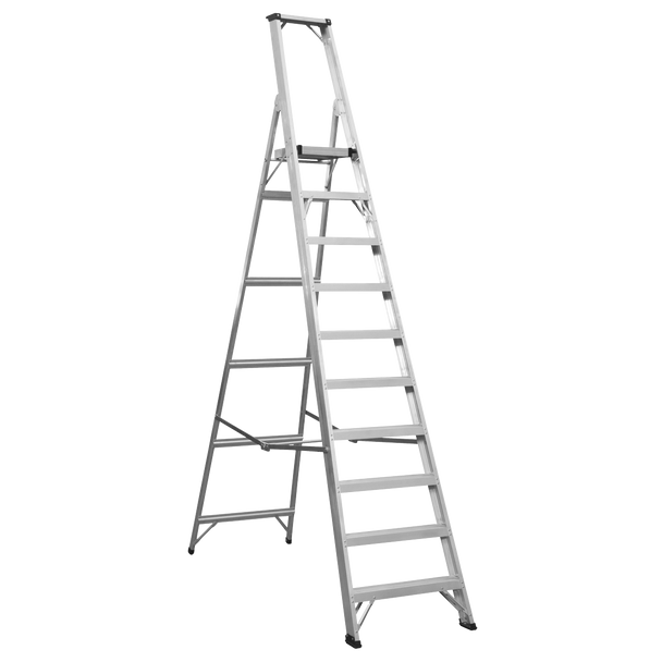 Sealey AXL10 | Industrial Step Ladder 10-Tread Aluminium - EN 131