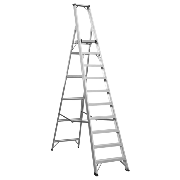 Sealey AXL10 | Industrial Step Ladder 10-Tread Aluminium - EN 131