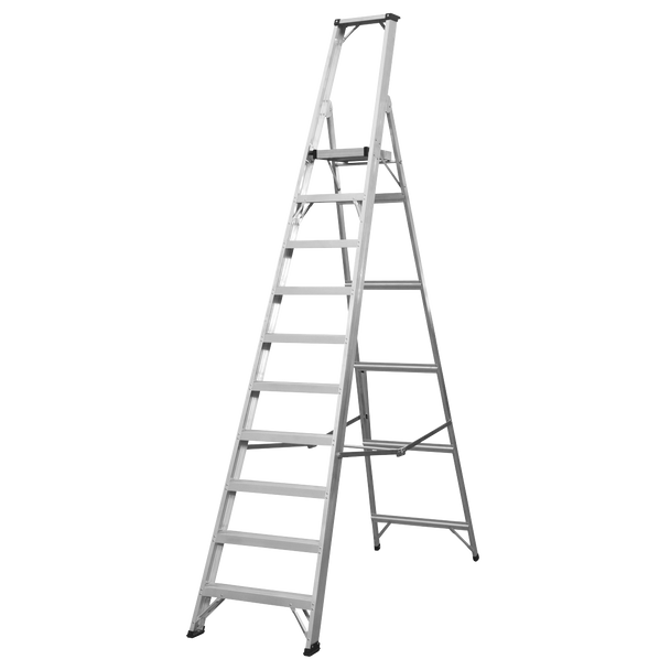 Sealey AXL10 | Industrial Step Ladder 10-Tread Aluminium - EN 131