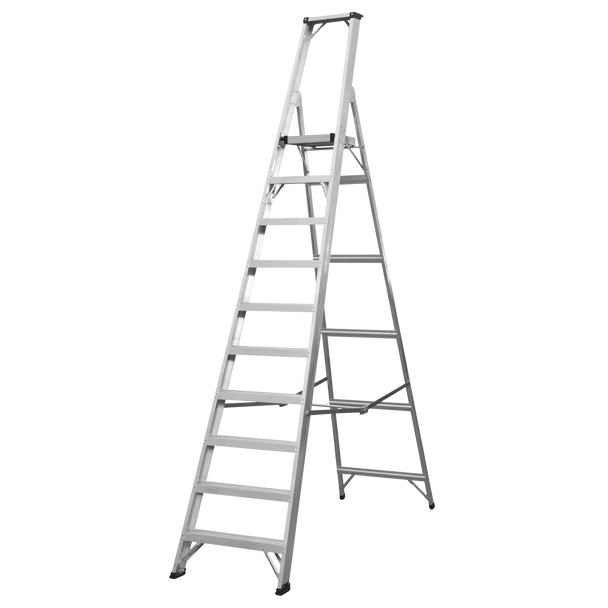 Sealey AXL10 | Industrial Step Ladder 10-Tread Aluminium - EN 131