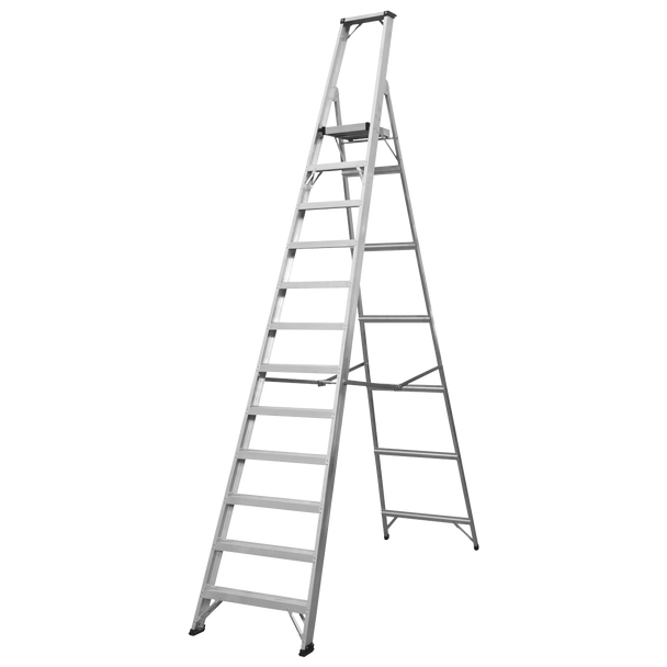 Sealey AXL12 | Industrial Step Ladder 12-Tread Aluminium - EN 131