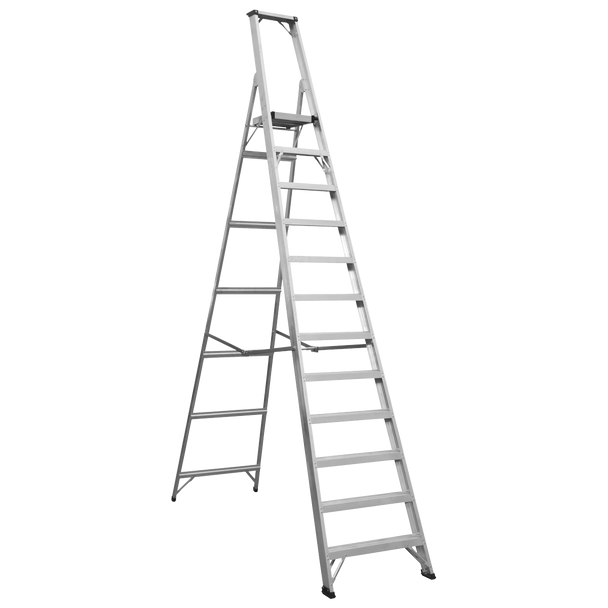 Sealey AXL12 | Industrial Step Ladder 12-Tread Aluminium - EN 131