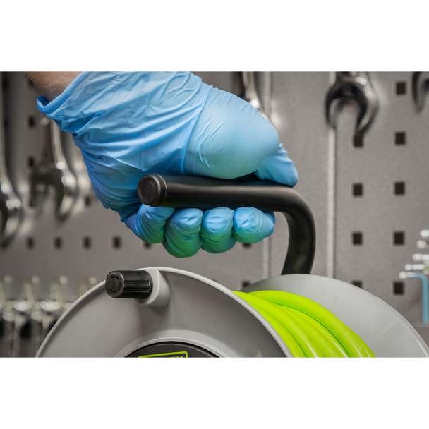 Sealey BCR153TG | 15m Cable Reel with Thermal Trip 4 x 230V - Hi-Vis Green