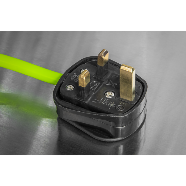 Sealey BCR50G | 50m Cable Reel with Thermal Trip 4 x 230V - Hi-Vis Green