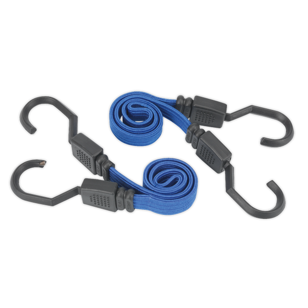 Sealey BCS15 | Flat Bungee Cord Set 460mm 2pc