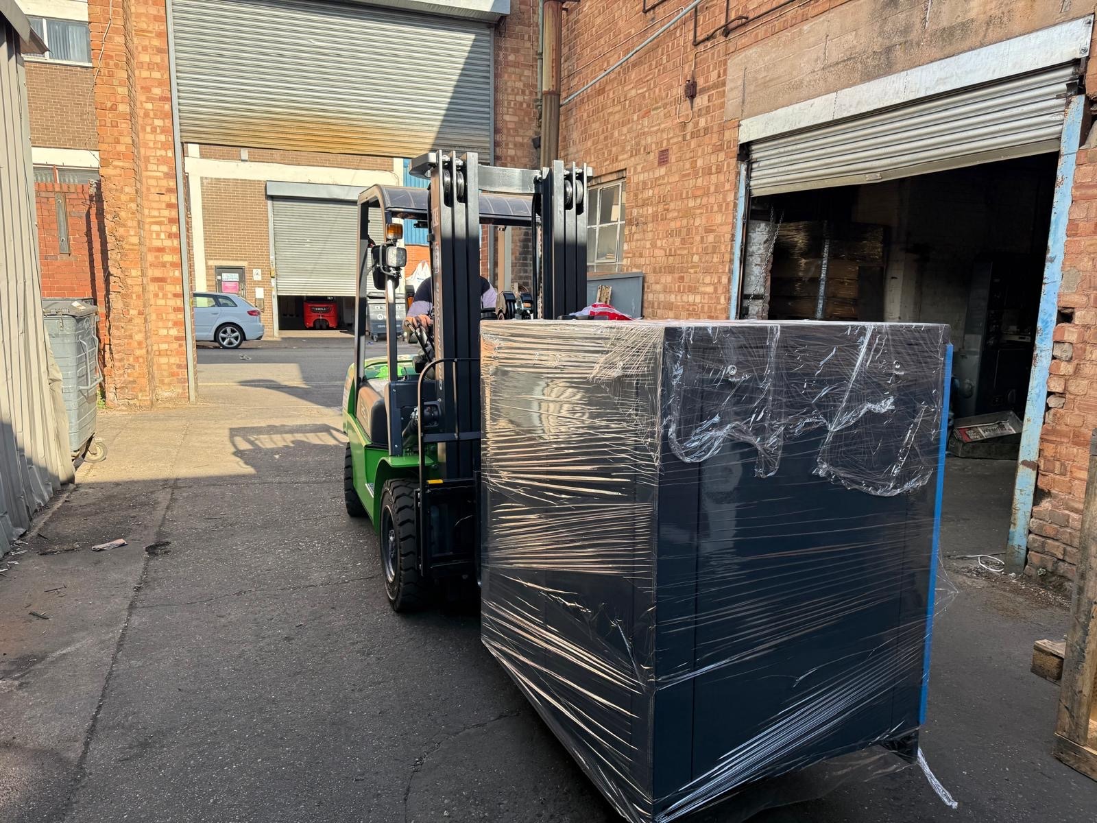 Tanair TAN-S-22VSD being moved into Arcadian Products manufacturing site