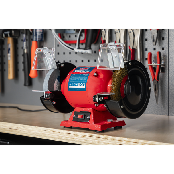 Sealey BG150XLW/98 | 150mm Bench Grinder with Wire Wheel 370W/230V