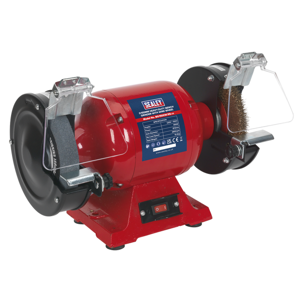 Sealey BG150XW/99 | Heavy-Duty 150mm Bench Grinder with Wire Wheel 450W/230V