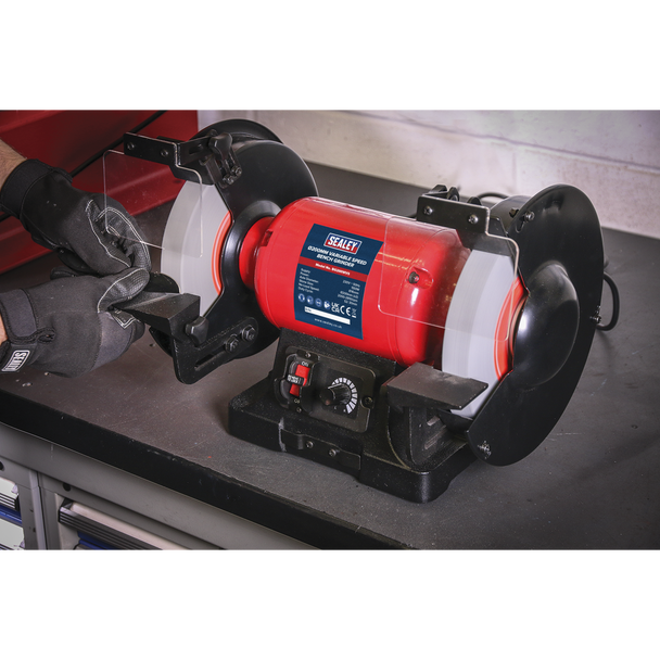 Sealey BG200WVS | 200mm Bench Grinder with Variable Speed 550W/230V