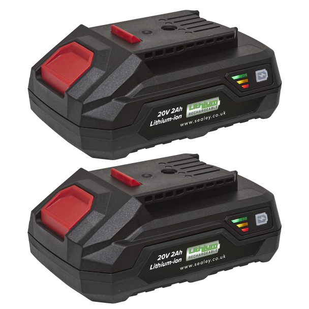 Sealey BK02 | SV20 Series Power Tool Battery 20V 2Ah - Pack of 2