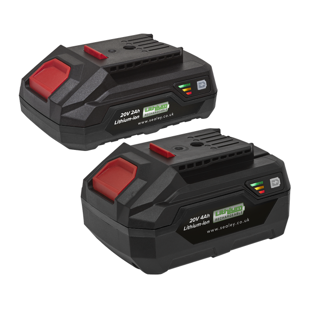 Sealey BK24 | SV20 Series Power Tool Battery 20V 2Ah & 4Ah - Pack of 2