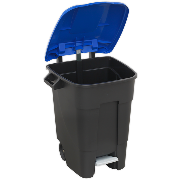 Sealey BM100PB | Refuse/Wheelie Bin with Foot Pedal 100L - Blue