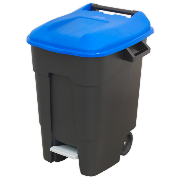 Sealey BM100PB | Refuse/Wheelie Bin with Foot Pedal 100L - Blue