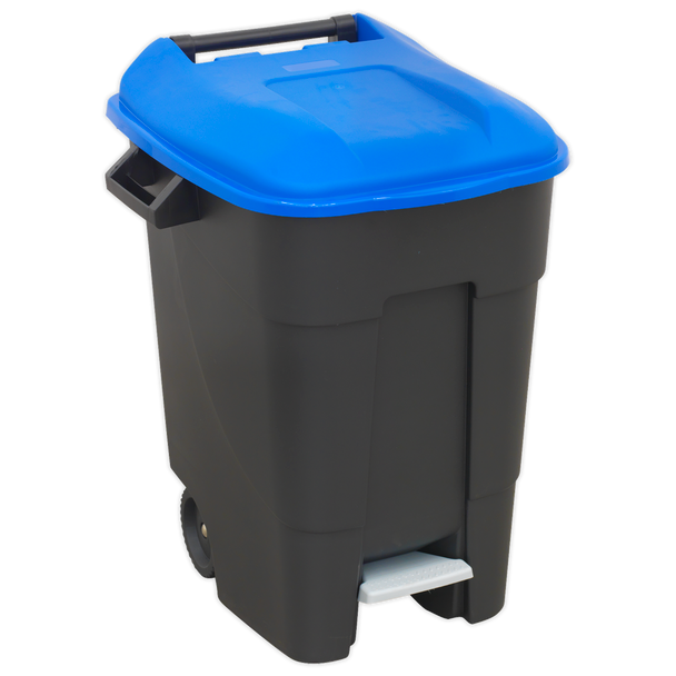 Sealey BM100PB | Refuse/Wheelie Bin with Foot Pedal 100L - Blue