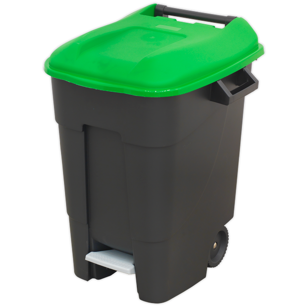 Sealey BM100PG | Refuse/Wheelie Bin with Foot Pedal 100L - Green