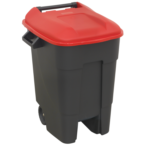 Sealey BM100R | Refuse/Wheelie Bin 100L - Red