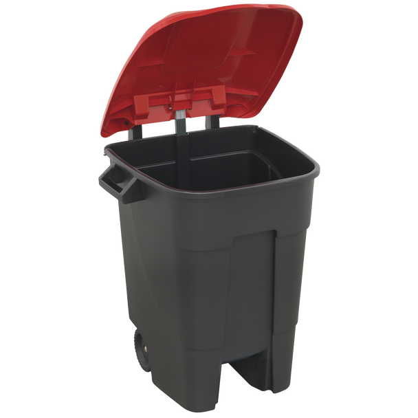 Sealey BM100R | Refuse/Wheelie Bin 100L - Red