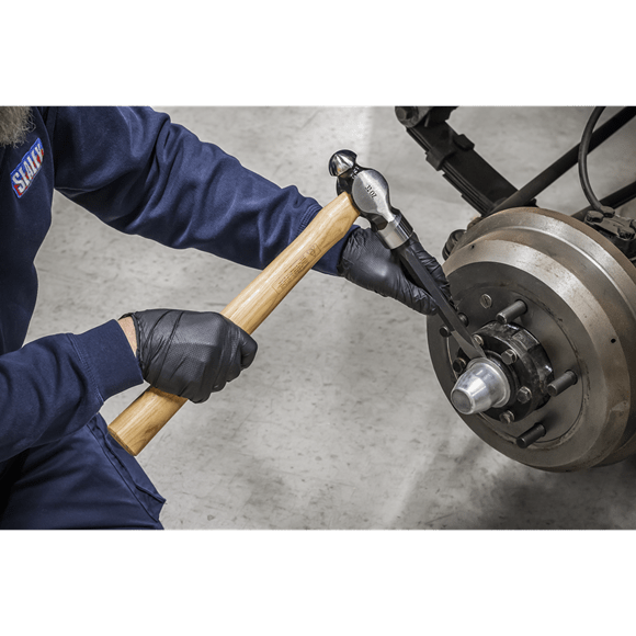 Sealey BPH32 ⏐ Premier Ball Pein Hammer with Hickory Shaft 2lb