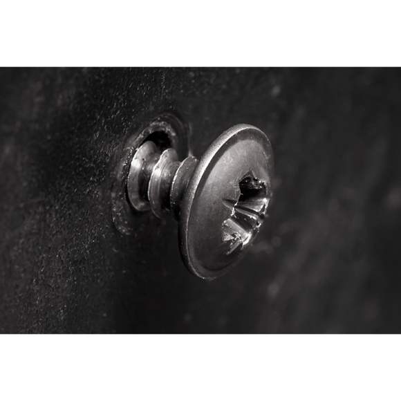 Sealey BST3510 ⏐ Self-Tapping Pozi Flanged Head Screw 3.5 x 10mm, Black - Pack of 100