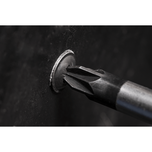 Sealey BST3510 ⏐ Self-Tapping Pozi Flanged Head Screw 3.5 x 10mm, Black - Pack of 100