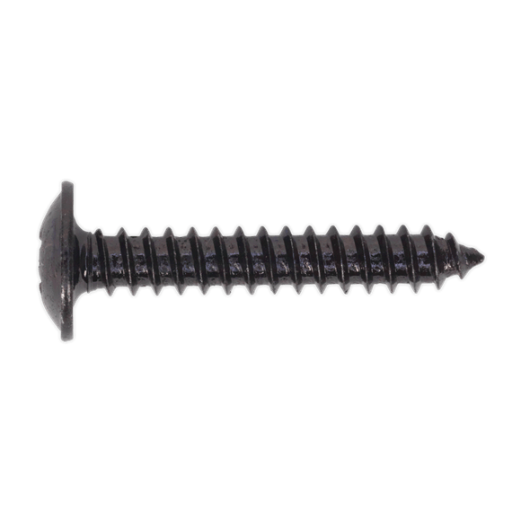 Sealey BST4225 ⏐ Self-Tapping Pozi Flanged Head Screw 4.2 x 25mm, Black - Pack of 100