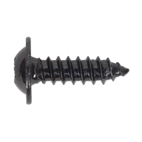 Sealey BST4816 ⏐ Self-Tapping Pozi Flanged Head Screw 4.8 x 16mm, Black - Pack of 100