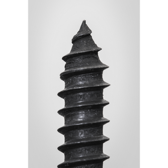 Sealey BST4816 ⏐ Self-Tapping Pozi Flanged Head Screw 4.8 x 16mm, Black - Pack of 100