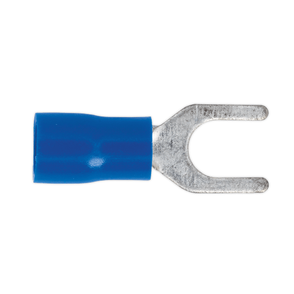 Sealey BT14 ⏐ Easy-Entry Fork Terminal 5.3mm (2BA), Blue Pack of 100