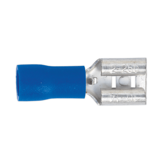 Sealey BT20 ⏐ Push-On Female Terminal 6.3mm, Blue - Pack of 100