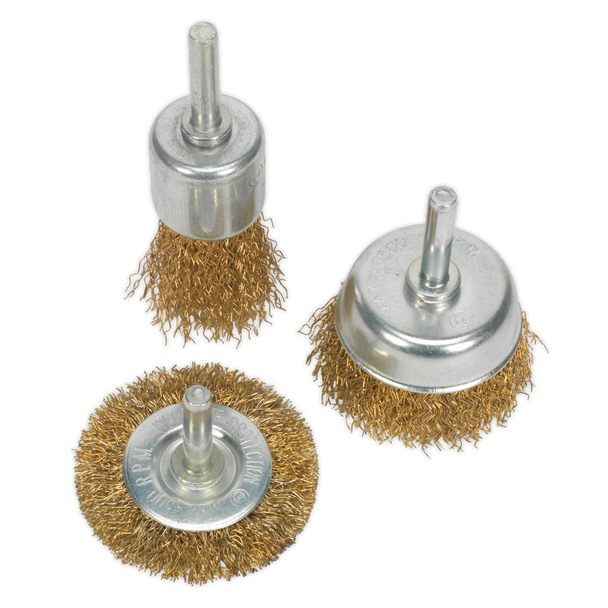 Sealey BWBS03 ⏐ Crimped Wire Brush Set 3pc