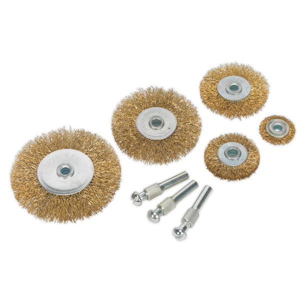 Sealey BWBS08 ⏐ Crimped Wire Brush Set 8pc