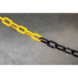Sealey BYC25M ⏐ Plastic Chain 25m x 6mm - Black/Yellow