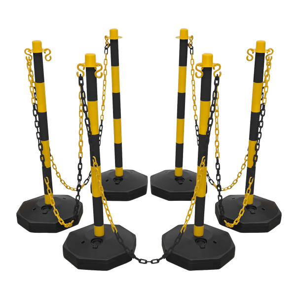 Sealey BYSBKIT ⏐ Post & Chain Kit 25m - Black/Yellow