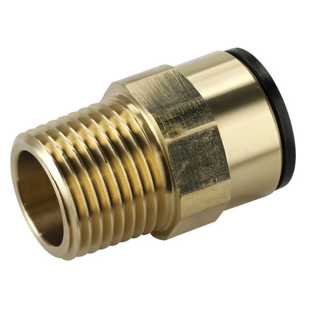 Sealey CAS15BSA │ John Guest® Brass Straight Adaptor 15mm x 1/2"BSPT