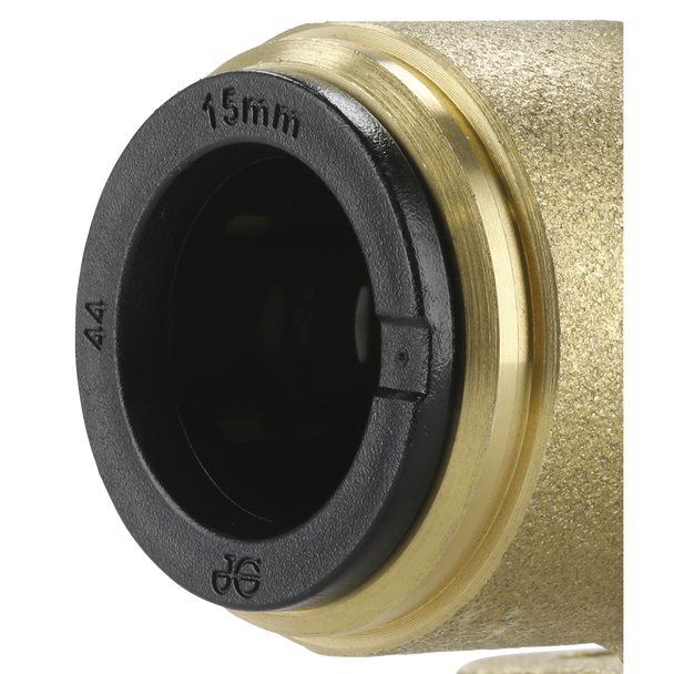 Sealey CAS15BWE │ John Guest® Brass Wingback Elbow 15mm x 1/2"BSP