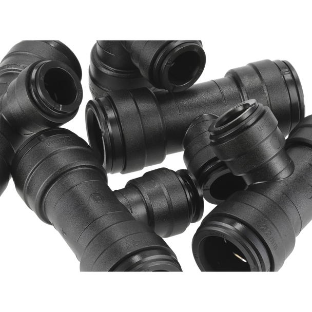 Sealey CAS2215T │ John Guest® Reducing Tee 22-15mm - Pack of 5