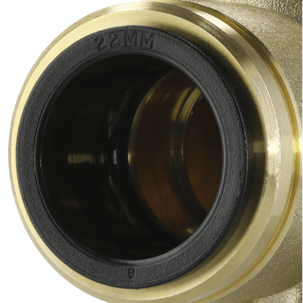 Sealey CAS22BWE │ John Guest® Brass Wingback Elbow 22mm x 3/4"BSP