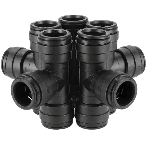 Sealey CAS22ET │ John Guest® Equal Tee 22mm - Pack of 5