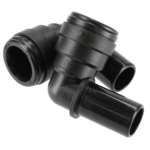 Sealey CAS22SE │ John Guest® Stem Elbow 22mm - Pack of 2