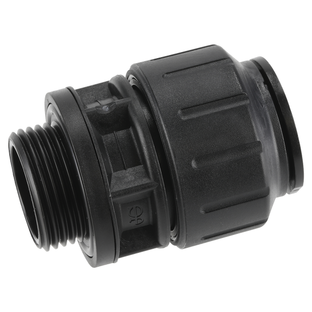 Sealey CAS28SA │ John Guest® Straight Adaptor 28mm x 1"BSP - Pack of 2