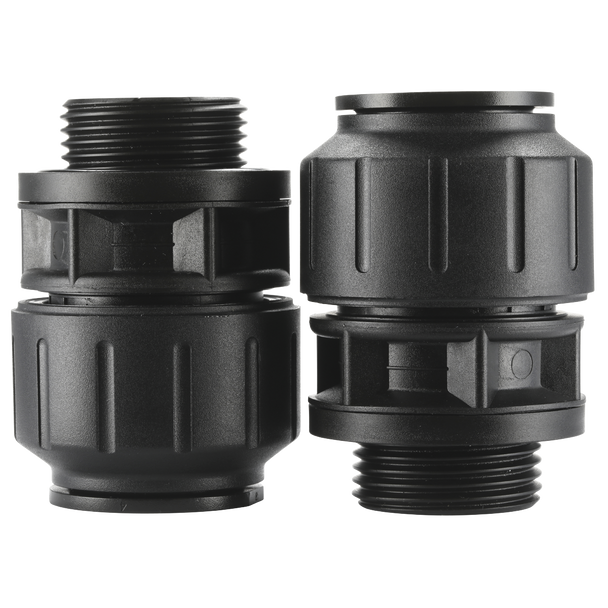 Sealey CAS28SA │ John Guest® Straight Adaptor 28mm x 1"BSP - Pack of 2