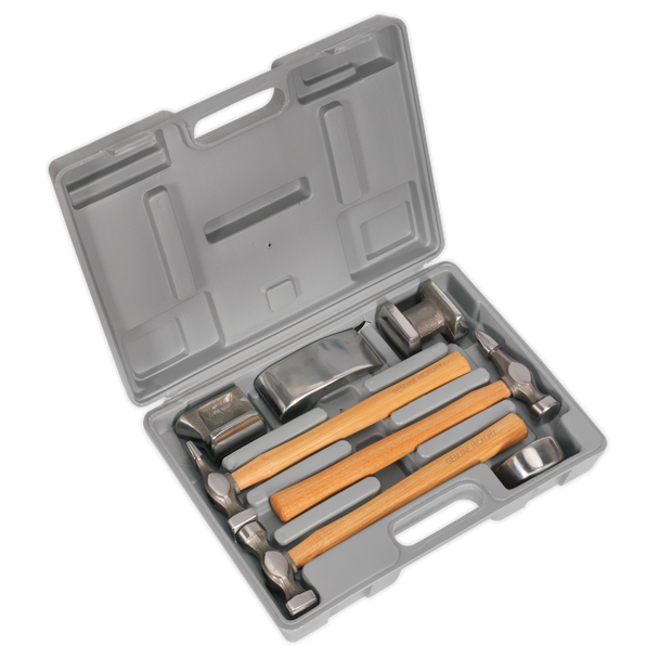 Sealey CB507 │ Drop-Forged Panel Beating Set with Hickory Shafts 7pc