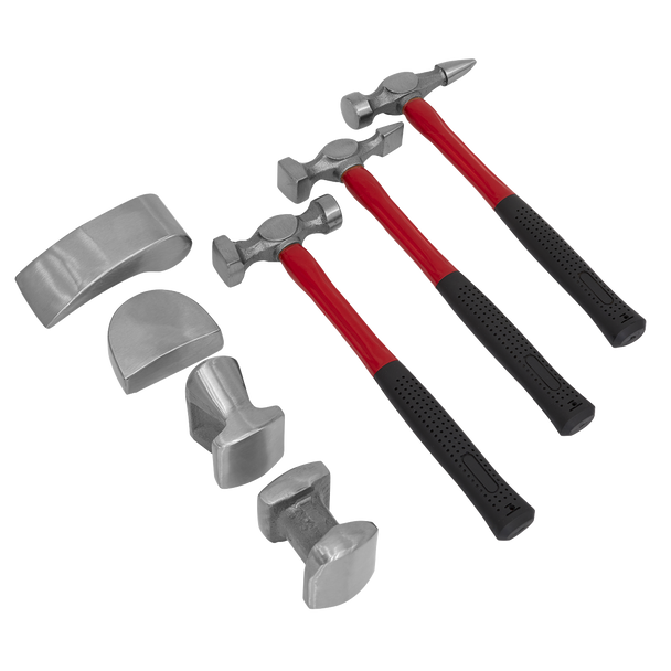 Sealey CB707 │ Drop-Forged Panel Beating Set with Fibreglass Shafts 7pc