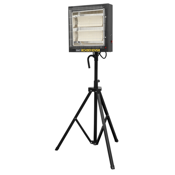 Sealey CH30110VS │ Ceramic Heater with Tripod Stand 1.2/2.4kW, 110V