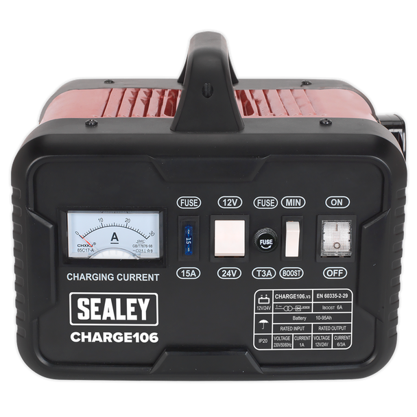 Sealey CHARGE106 │ 12/24V Battery Charger 8A 230V