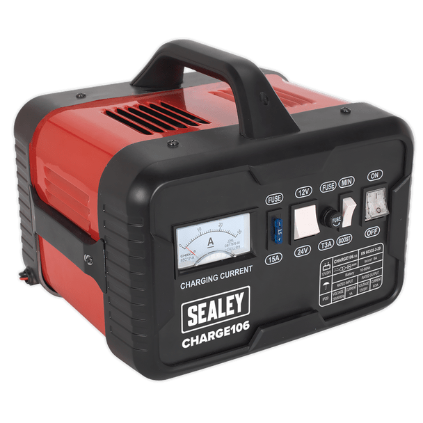 Sealey CHARGE106 │ 12/24V Battery Charger 8A 230V